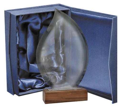 [BLAS55] Galvano Cristal con Base de Madera BLAS 55
