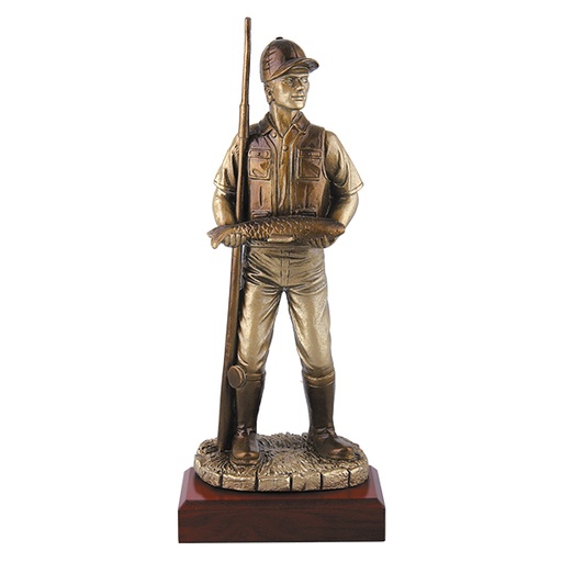 [6496] Trofeo Resina Pescador Caña 6496