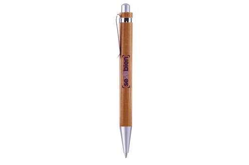 [BP192-TA] Bolígrafo De Bambú "Nagano Pen" Tinta Azul -[BP192-TA]c