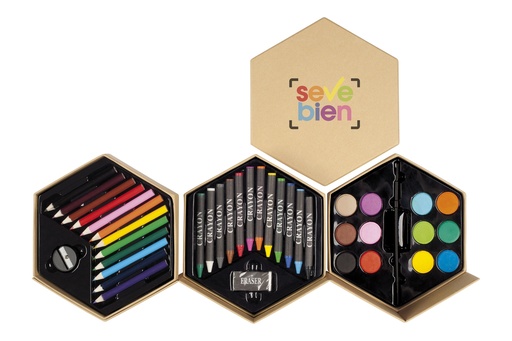 [T474] Set De Pinturas "Hexágono" -[T474]c