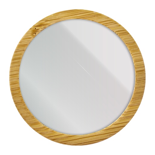 [T595] Espejo De Bambú Circular ¨Bella¨ -[T595]c