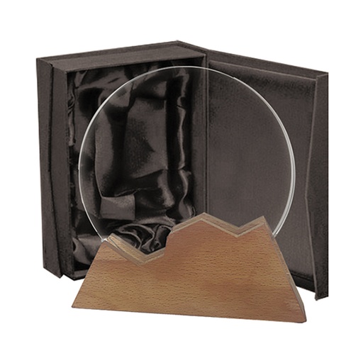 [591087260] Galvano Cristal con Base de Madera BLAS 25