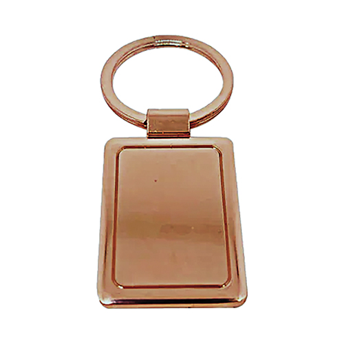 [601055401] Llavero metálico rectangular encobrizado -[K70]b