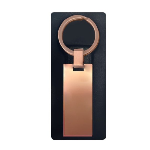 [601055388] Llavero Rectangular Plano Cobrizado -[K34]b