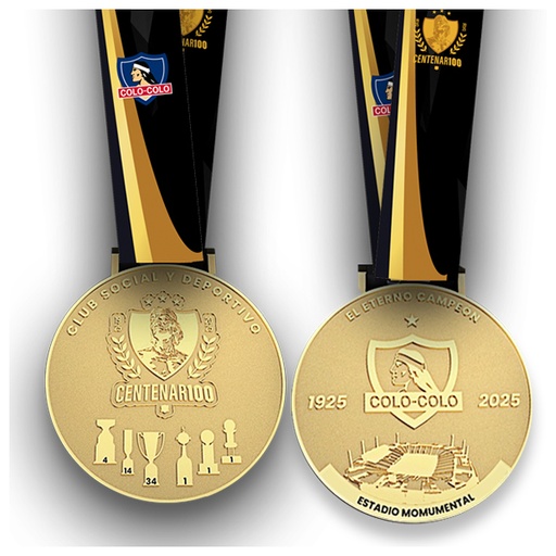 [591076000] Medallón Conmemorativo Centenario Colo Colo