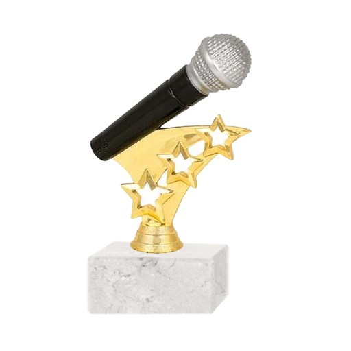 [591094141] Trofeo plástico Micrófono Estrellas