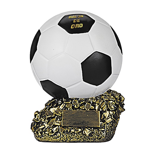 [591084165] Trofeo Resina Futbol Balón de Oro BAO1
