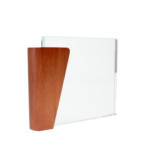 [A81] Trofeo Galvano De Madera Y Cristal "Lewis" -[A81]d