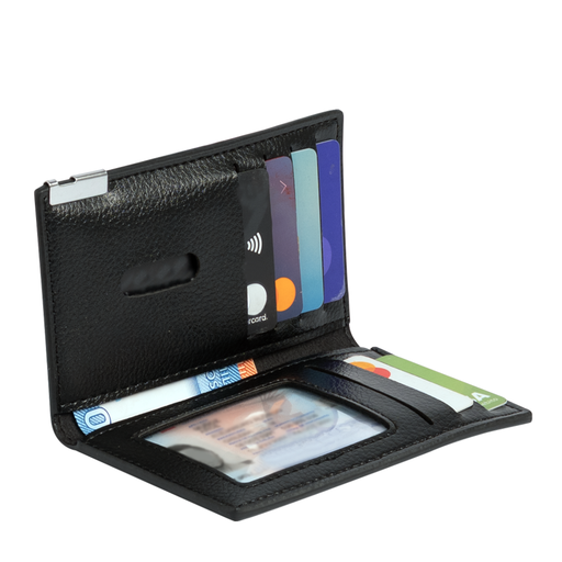 [B73] Porta-Tarjetas Vertical De Eco-Cuero "License" -[B73]d
