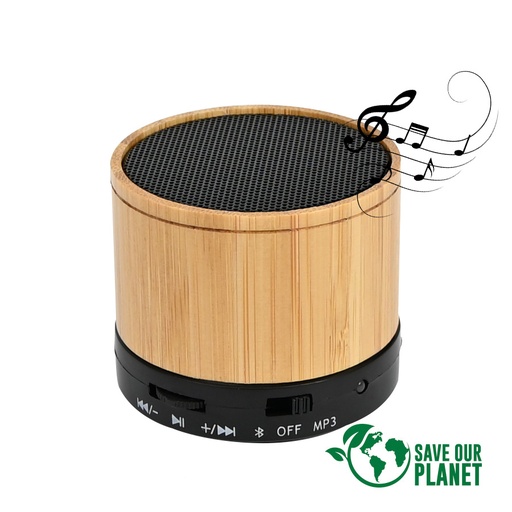 [B94] Parlante ALav oz Bluetooth De Bamboo "Wave" -[B94]d