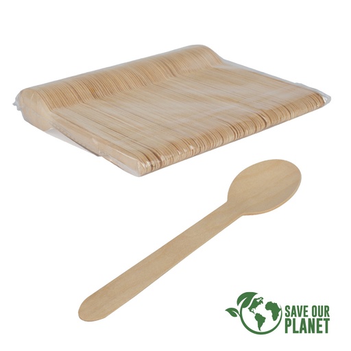 [E119] Bolsa Con 100 Cucharas De Madera De Abedul -[E119]d