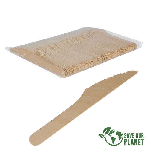 [E122] Bolsa Con 100 Cuchillos De Madera De Abedul -[E122]d