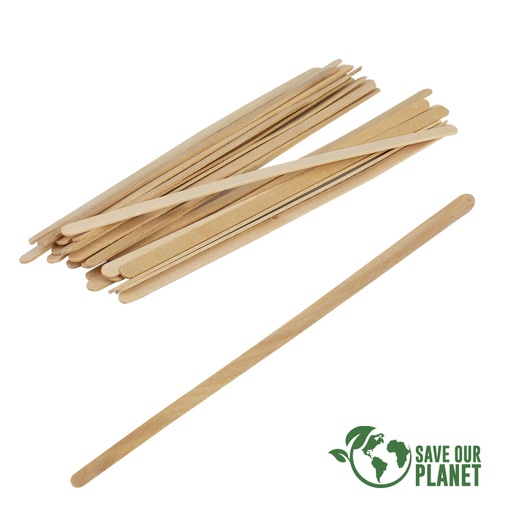 [E123] Bolsa Con 1.000 Palitos Revolvedores De Madera De Pino -[E123]d
