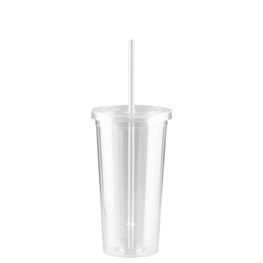 [M83] Vaso Plástico Doble Pared Aislante 600 cc -[M83]d