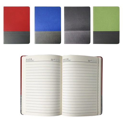 Cuaderno - Libreta Tapa Simil Cuero Pu Bicolor -[N53]b