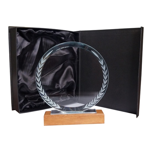 Galvano Cristal Base De Madera Blas 29 -[CRISTALBLAS29]b
